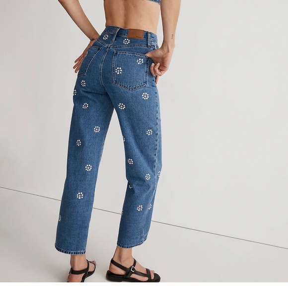 Madewell “perfect vintage crop” floral print jeans NWT 24 - Picture 2 of 9